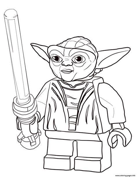 Lego Star Wars Master Yoda Coloring Pages Printable