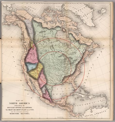 Map Of North America Delineating The Mountain System And Its Details