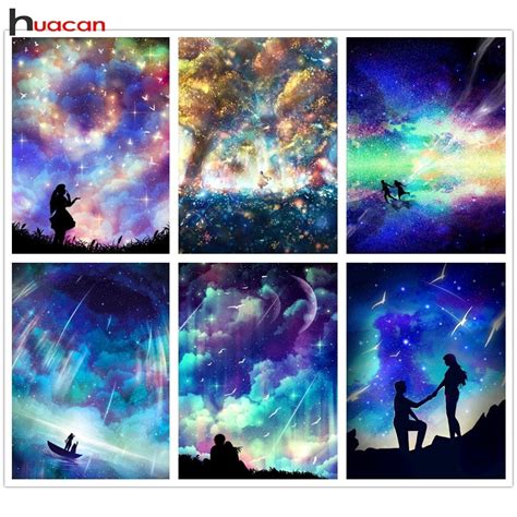 Beautiful Starry Sky And Galaxy Diamond Paintings Paint By Diamonds