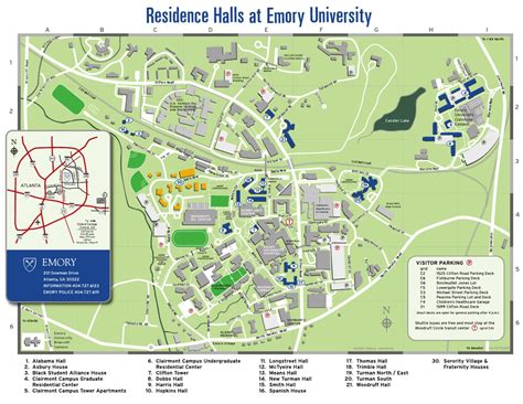 Map Of Emory University Campus Las Vegas Strip Map