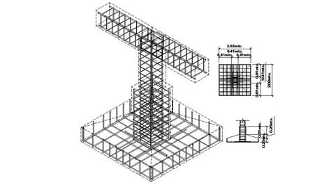 2d Cad Drawing Of Beam Detail Auto Cad Software Cadbull