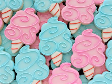 Cotton Candy 6 Cotton Candy Cookies Sugar Cookie Designs Summer