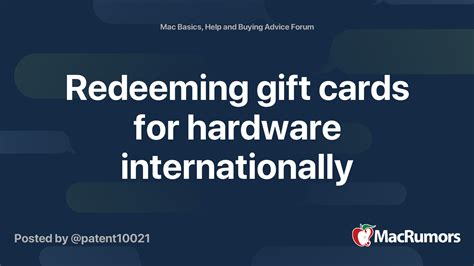 Redeeming T Cards For Hardware Internationally Macrumors Forums