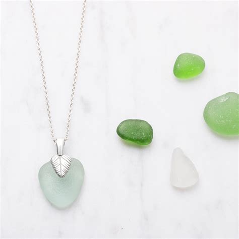 Sea Glass And Leaf Necklace Jewellery Making Kit