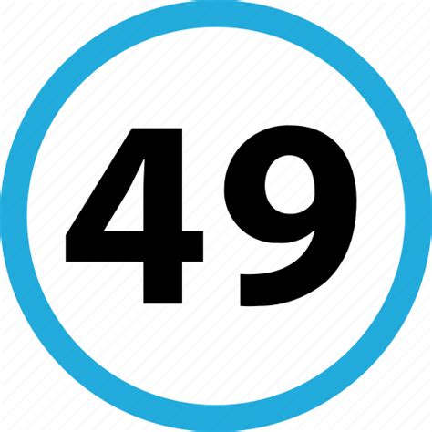 Count Fourty Nine Number Numbers Icon