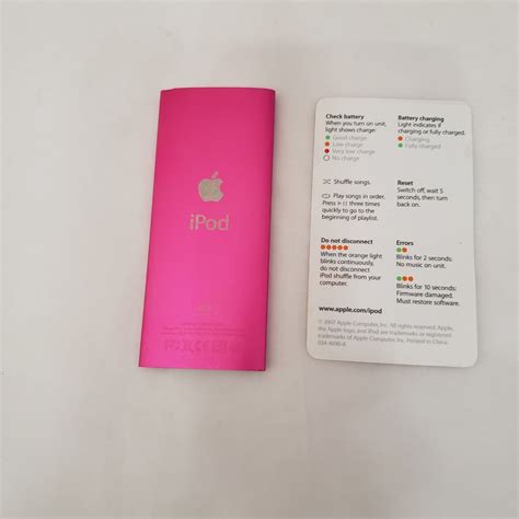 Apple Ipod Nano Pink 4th Gen 8gb Model A1285 For Repair Untested Ebay