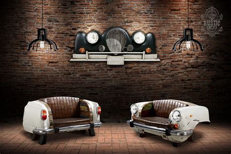 These Rustic Car Sofas Were Handcrafted From A Vintage European