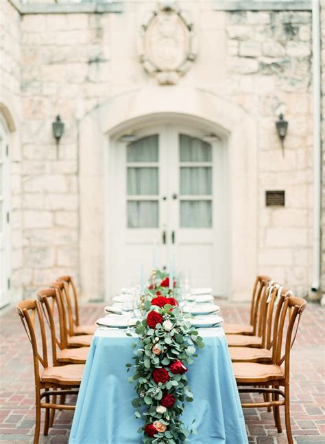romantic cranberry dusty blue wedding inspiration