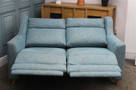 Parker Knoll John Lewis Elevate Medium 2 Seater Sofa In Teal Fabric
