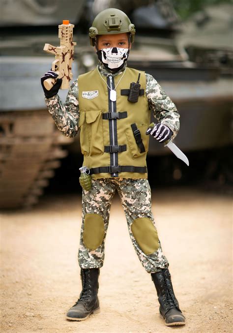 Kids Camo Trooper Costume W Accessories Exclusive