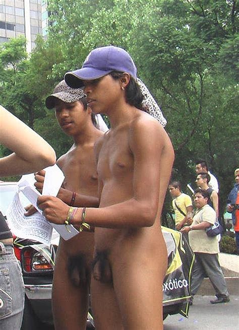 Performing Males Nude Protesters