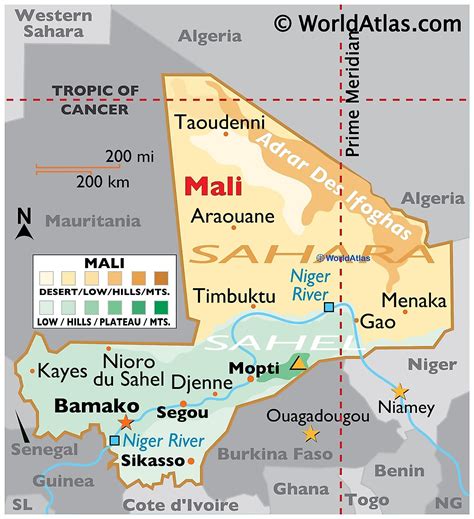 Mali Maps And Facts World Atlas
