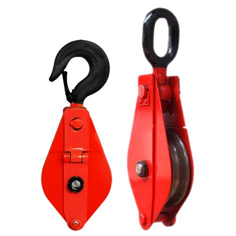 1t Ton Rope Hoist Pulley Wheel Tool Block And Tackle Puller Lifting