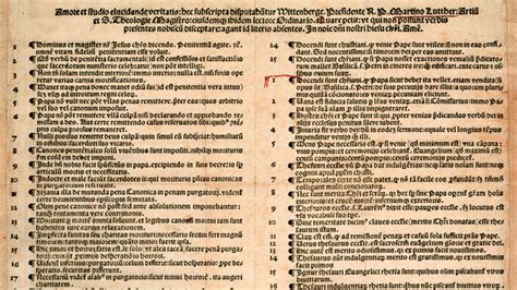 Martin Luthers 95 Theses Special Collections