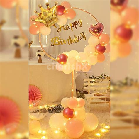 A Elegant Golden Birthday Balloon Bouquet To Enhance Your Birthday Party Decoration Bangalore