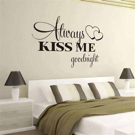 Buy Always Kiss Me Goodnight Wall Sticker Quote Decal Removable Sticker Words