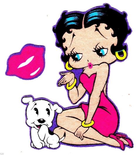 399 25 5 Betty Boop Dog Pudge Love Lip Character Custom Heat