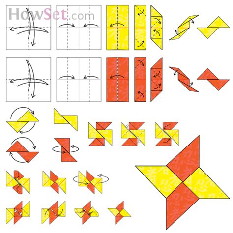 Ninja Star Animated Origami Instructions How To Make Origami Ninja