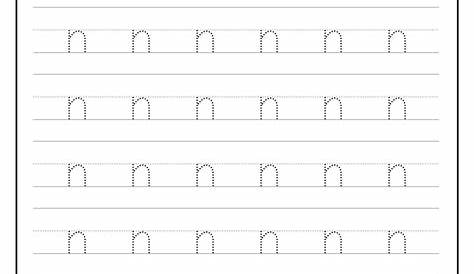 Letter N Tracing Worksheet