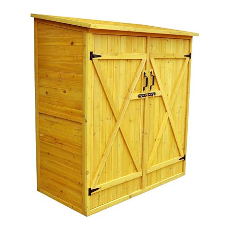 5 Ft W X 3 Ft D Solid Wood Lean To Tool Shed Wood Storage Sheds