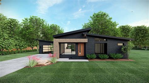 House Plan 82569 Modern Style With 1131 Sq Ft 3 Bed 2 Bath