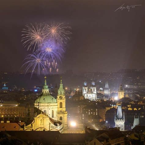 Silvestr V Praze 2015 Prague Czech Republic Travel Fireworks