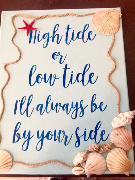 High Tide Or Low Tide Ill Always Be By Your Side Littles Canvas