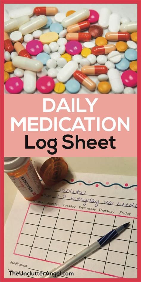 It also will save your finance, so you can get a lot of benefits and profit only by using a timesheet. Free Printable Daily Medication Log Sheet - The Unclutter ...