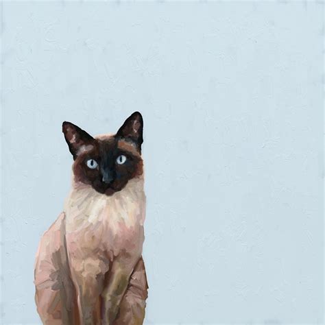 Feline Friends Siamese Cat Canvas Wall Art 18x18 Ivystone