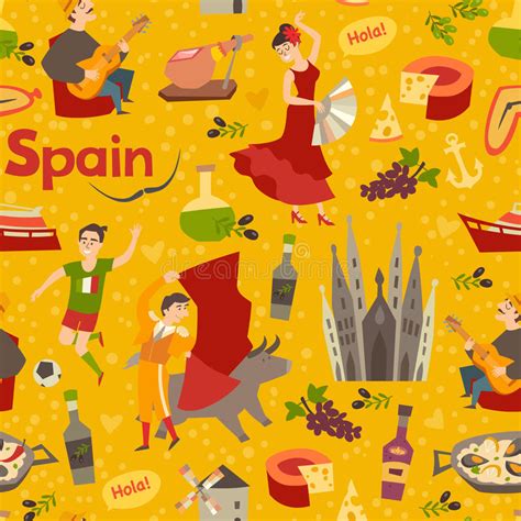 Vetor Do Mapa Da Espanha Mapa Ilustrado Para Crianças Atlas Dos