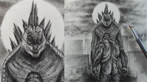 Godzilla Vs Kong Dibujo Épico A Lápiz Película Godzilla Vs Kong 2021