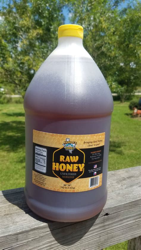 1 Gallon Jug Raw Wildflower Honey - Nando's Honey