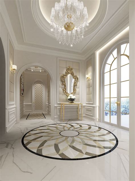 Villa Lobby Abu Dhabi Floor Design Grand Foyer House Design