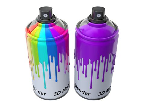 Spray Can With Paint 3d Model Cgtrader