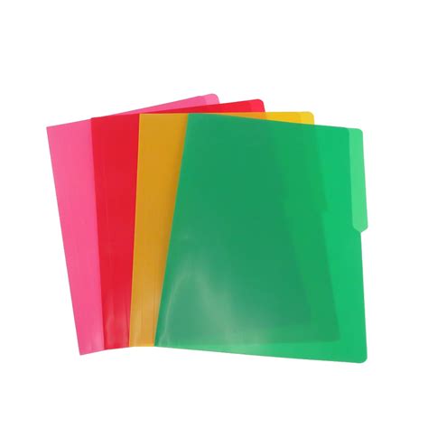Plastic Folder Thick Pp Colored Long And Short Sold By Dozen 11 Colors