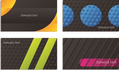 Black And Color Business Card Elements Vector Vectors Graphic Art