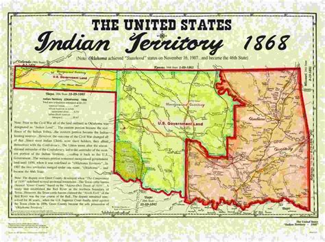 Oklahoma Territory Indian Territory Map Native American Cherokee