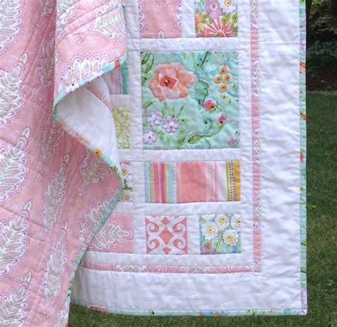 New Warm Meadow Cottage Chic Baby Girl Quilt 40x40