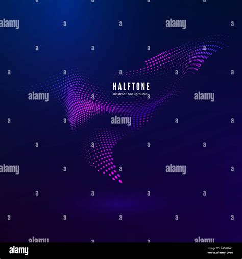 Halftone Design Element Motion Effect Abstract Colorful Halftone