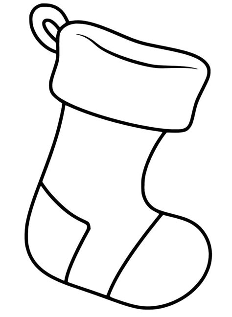 Easy Christmas Stocking Coloring Page Free Printable Coloring Pages