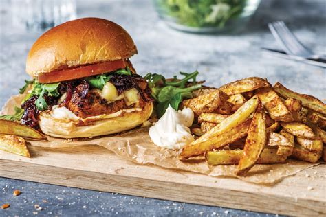 Stir in enough milk to be able to shape mixture into patties. Portuguese-Style Chicken Burger Recipe | HelloFresh | Recipe in 2020 | Chicken burgers recipe ...