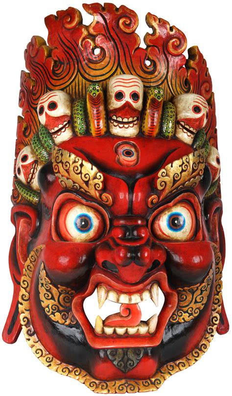 Tibetan Buddhist Large Wall Hanging Mahakala Mask Made In Nepal