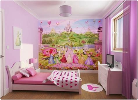 Kids Bedroom The Best Idea Of Little Girl Room With Princess Wallpaper