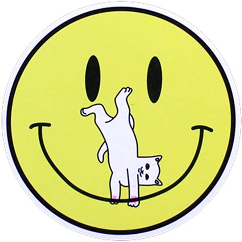 Ripndip Smile Face Nermal Sticker Sticker Mania