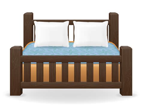 Double Bed Furniture Vector Illustration 513580 Vector Art At Vecteezy