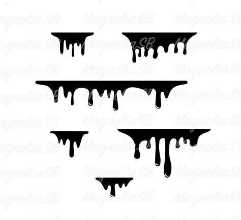 Dripping Svg Dripping Borders Svg Cut File For Cricut Png Dxf
