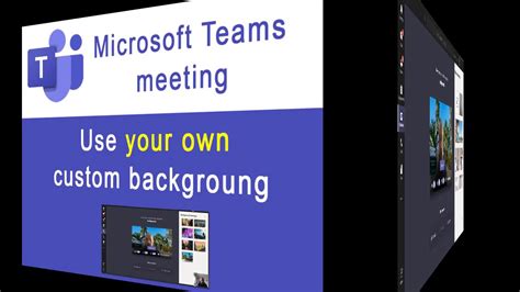Microsoft Teams Meeting Create Your Own Custom Background Youtube