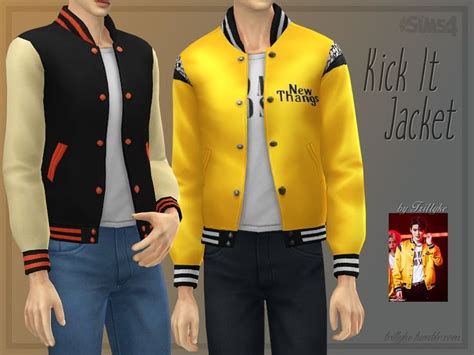 Kick It Jacket Sims 4 Male Clothes Jackets Sims 4 Clothing