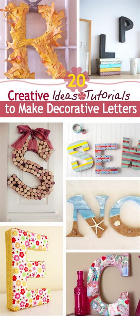 20 Creative Ideas And Tutorials To Make Decorative Letters 2022