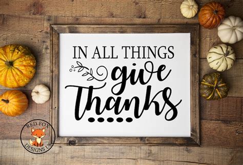 In All Things Give Thanks Svg Give Thanks Rustic Svg File Etsy